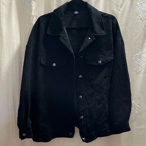 Black Corduroy Shirt Jacket